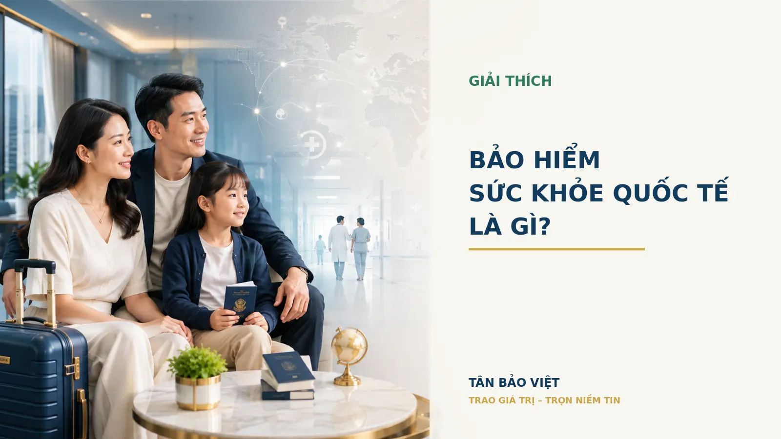 Gia đình tìm hiểu phạm vi chăm sóc y tế quốc tế và mạng lưới bệnh viện